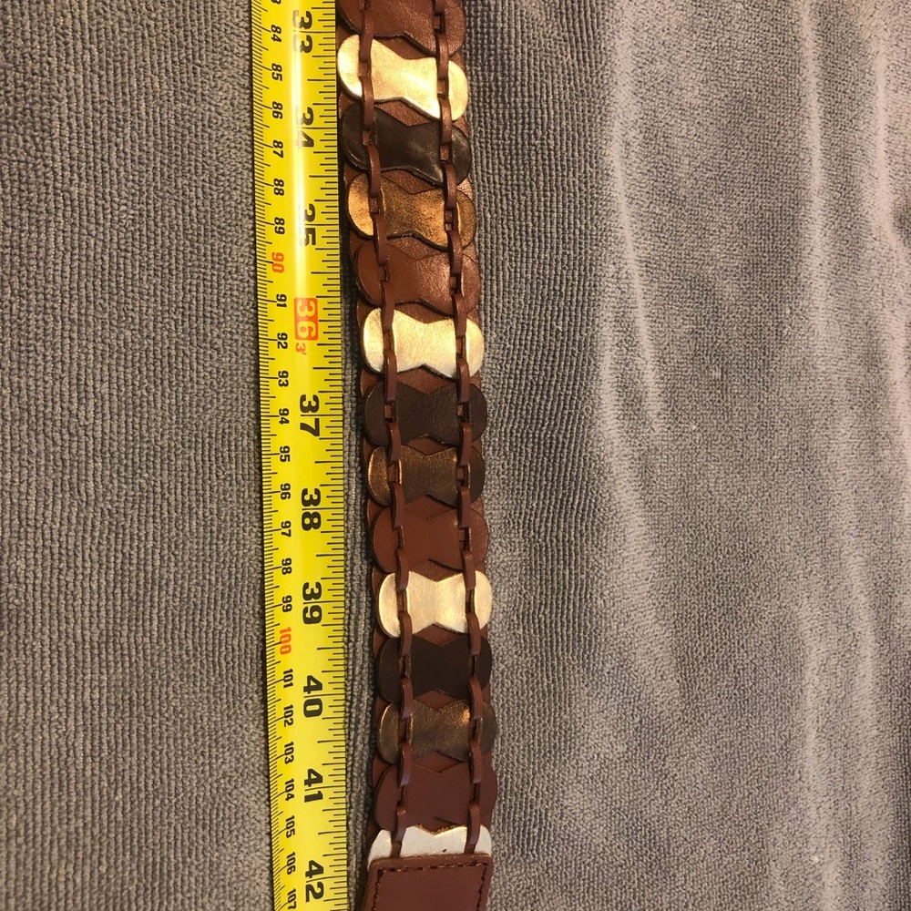 Fossil Multi Color Leather Belt L - Picture 5 of 6